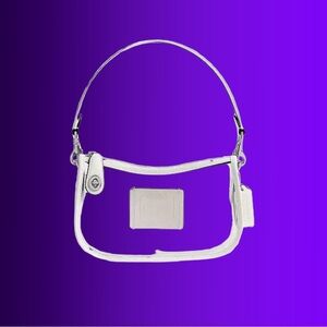 COACH Stadium Swinger Bag ** Silver/Chalk ** Festival/Concert Bag ** Like New